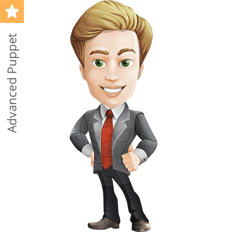 Blond Businessman Character Animator Puppet